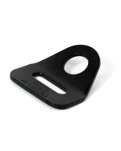Bandplaatje met boutgat  voor 25 mm band, zwart, 1500 daN