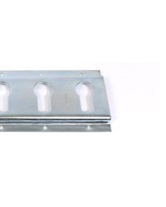 Wandrail horizontaal 1803H, verzinkt staal, voor sleutelgatfitting, 3 meter