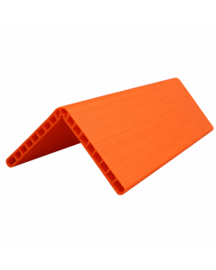 Oranje kunststof hoekprofiel 190 x 190 x 19 mm met ribben