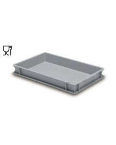 E-Line-RAKO bak, nieuw kunststof, 600 x 400 x 75 mm (14L), dichte grepen