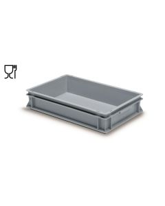 E-Line-RAKO bak, nieuw kunststof, 600 x 400 x 120 mm (20L), dichte grepen
