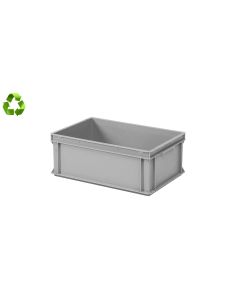 E-line-RAKO bak, gerecycled kunststof, 600 x 400 x 220 mm (40L), dichte grepen