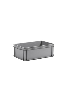 E-line-RAKO bak, gerecycled kunststof, 600 x 400 x 220 mm (40L), dichte grepen