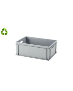 E-line-RAKO bak, gerecycled kunststof, 600 x 400 x 220 mm (40L), open grepen