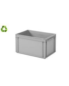 E-line-RAKO bak, gerecycled kunststof, 600 x 400 x 325 mm (60L), dichte grepen