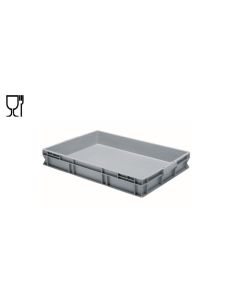 E-Line-RAKO bak, nieuw kunststof, 800 x 600 x 120 mm (45L), dichte grepen