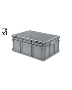 E-Line-RAKO bak, nieuw kunststof, 800 x 600 x 325 mm (134L), dichte grepen