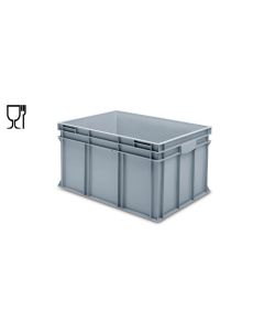 E-Line-RAKO bak, nieuw kunststof, 800 x 600 x 425 mm (175L), dichte grepen