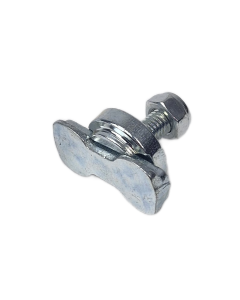 Vliegtuigrail-fitting met M8-moer, klembereik 0-15 mm