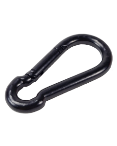 Karabijnhaak zwart, lengte 80 mm, ø 8 mm