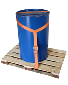 Vatzekering  Ø 600 mm, complete set met pallethaken en ratelgespen voor 200L vat
