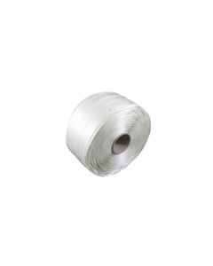 Polyester weefselband blanco wit, 19 mm, rol 500 m, kern Ø 76 mm