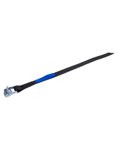 Sjorband 20 mm, 0.40 meter, zwart, klemgesp 4012, 90/180 daN