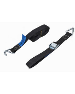 Sjorband 25 mm, metalen klemgesp 804, 2-delig met haken