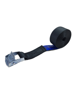 Sjorband 25 mm, 2.5 meter, lichte klemgesp 804, zwart