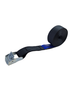 Sjorband 25 mm, 3 meter, zwart, lichte klemgesp