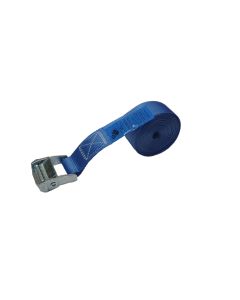 Sjorband 35 mm, 5 meter, blauw, klemgesp 702, 350/700 daN