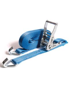 Spanbandset 35 mm, 6 meter, blauw, standaardratelgesp