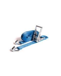 Spanbandset 35 mm, 6 meter, blauw, standaardratelgesp