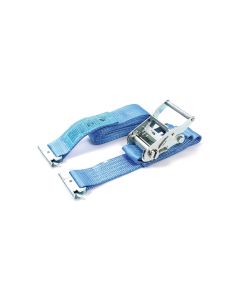 Spanbandset 50 mm, blauw, sleufgatfittingen, korte ratel 916