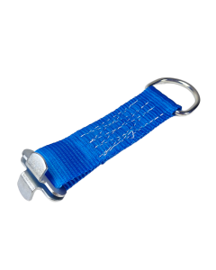 Touwbinder met vlinderfitting voor bindrail 1805(O-rail), blauw