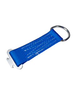 Touwbinder met draaifitting voor bindrail 1806 (Q-rail), blauw