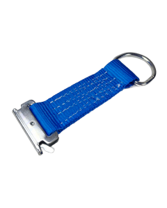 Touwbinder met sleufgatfitting voor combirail 3008 + 3009, blauw