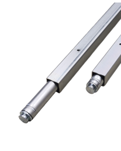 Telescoopstang verzinkt staal, 24 mm plug, vierkant 40x40 mm
