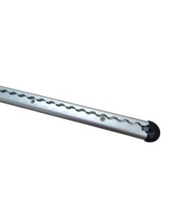 Vliegtuigrail opbouw afgerond, 44.5 x 10.2 mm met boorgaten, lengte 1 meter