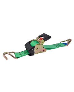Groene zelfoprollende spanband 50 mm met punthaken