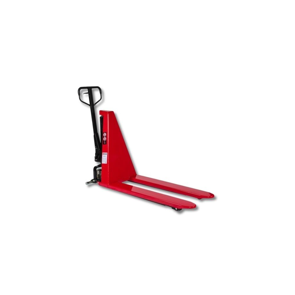 Weldon manuele schaarpalletwagen 1000 kg, rood, heft tot 80 cm!
