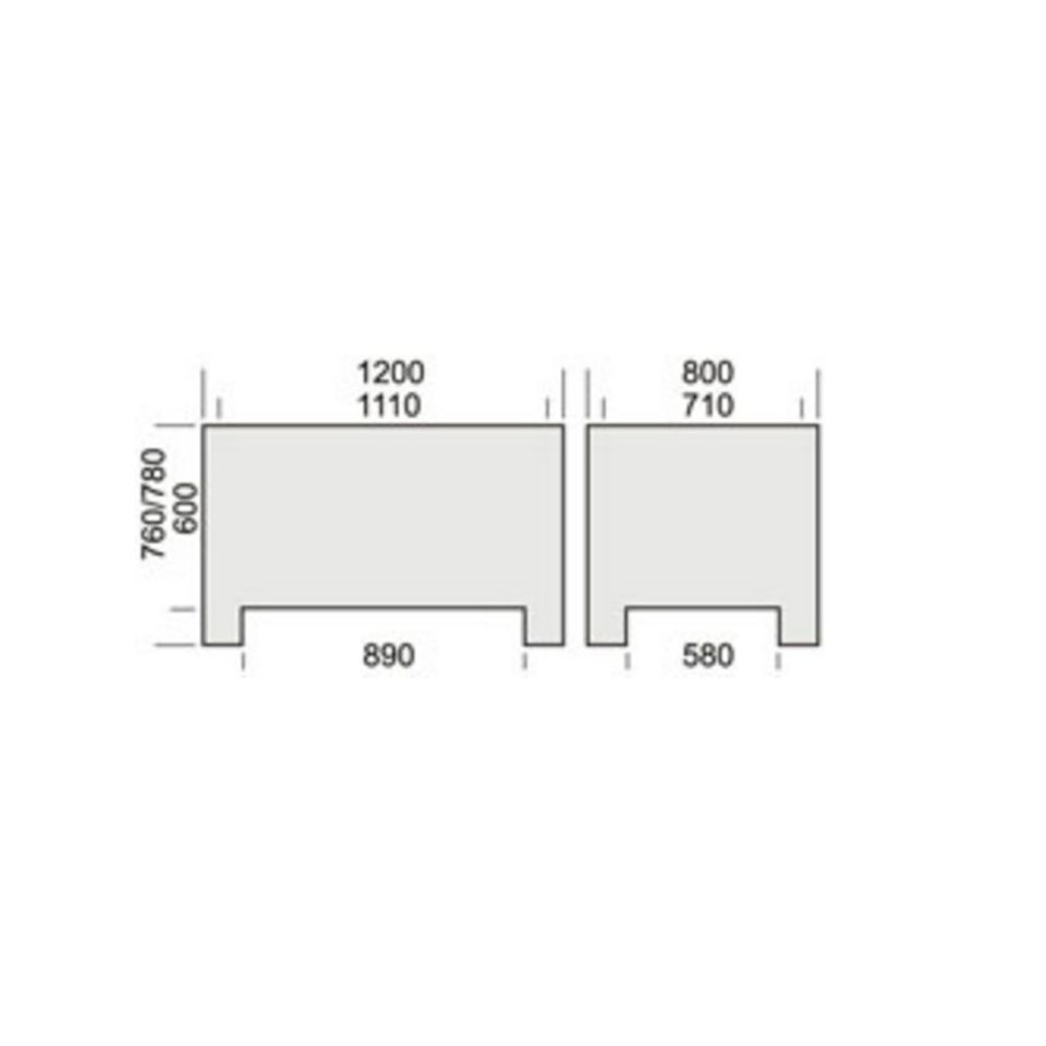 Palletbox (470L), 1200 x 800 x 780 mm, 4 poten (excl. deksel)