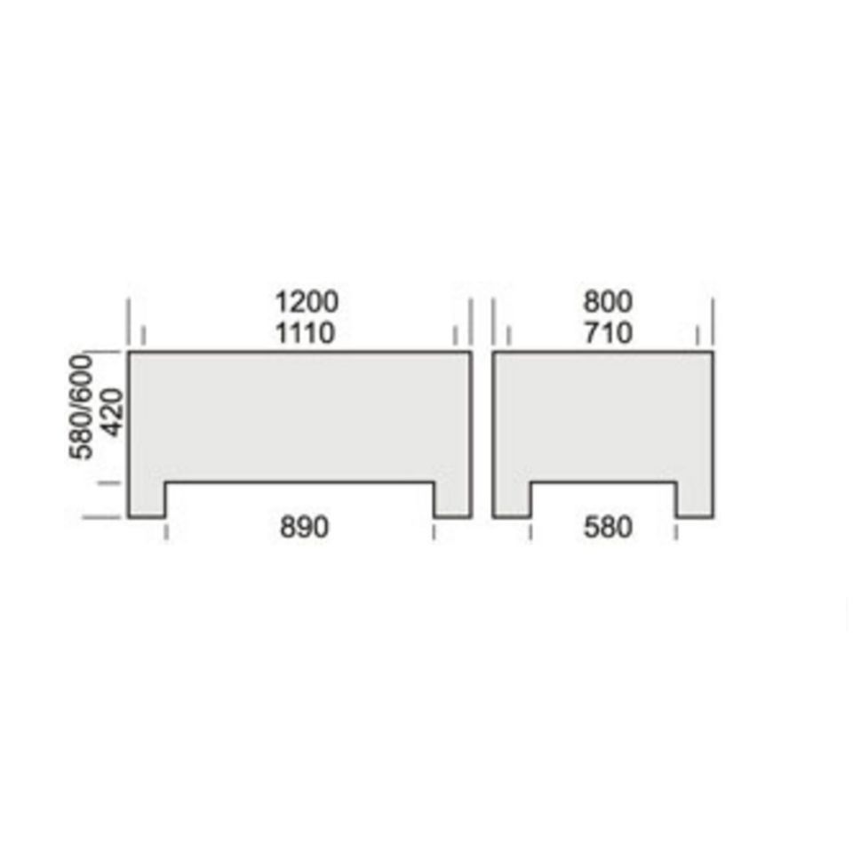 Palletbox (330L), 1200 x 800 x 600 mm, 4 poten (excl. deksel)