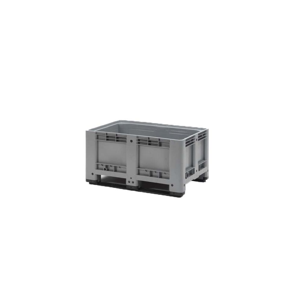Palletbox (330L), 1200 x 800 x 600 mm, 2 sledes (excl. deksel)