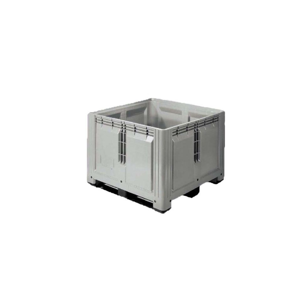 Palletbox (900L), 1200 x 1200 x 870 mm, 3 sledes (excl. deksel)