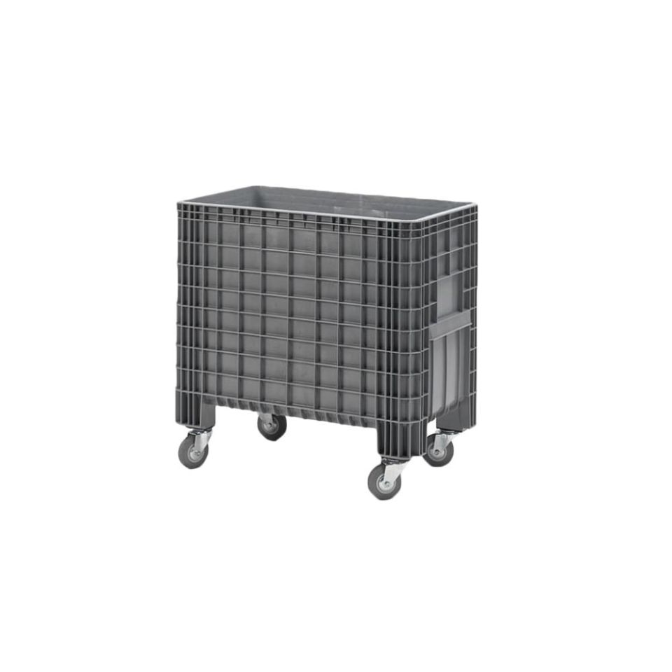 Groot volume bak (400L), 1030 x 600 x 960 mm, 4 zwenkwielen (excl. deksel)