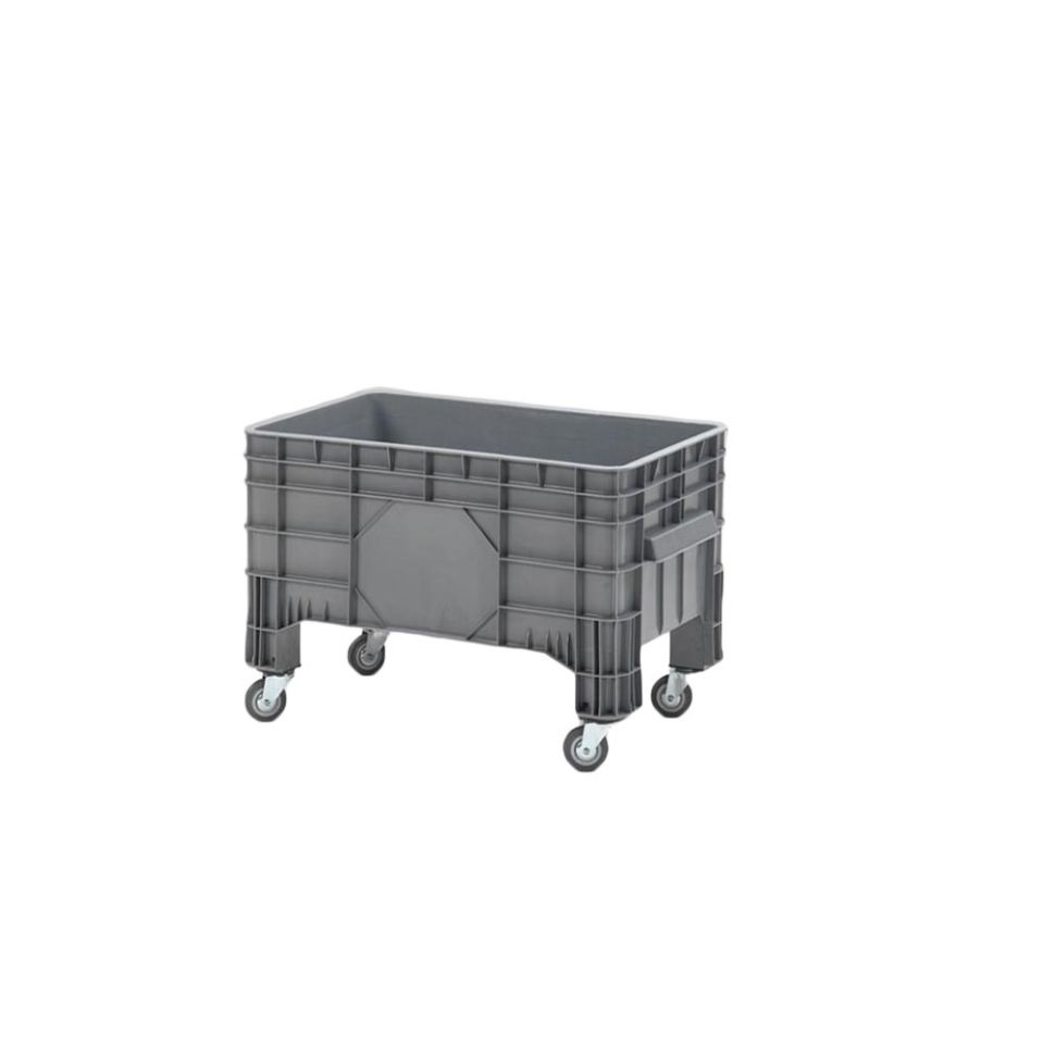Groot volume bak (220L),  1040 x 640 x 670 mm, 4 zwenkwielen (excl. deksel)