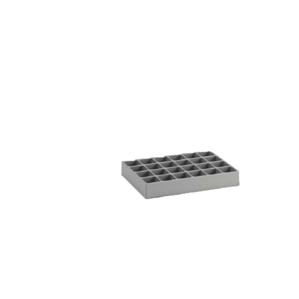 Kunststof vakverdelingsset 24-vaks voor koffer 400 x 300 mm