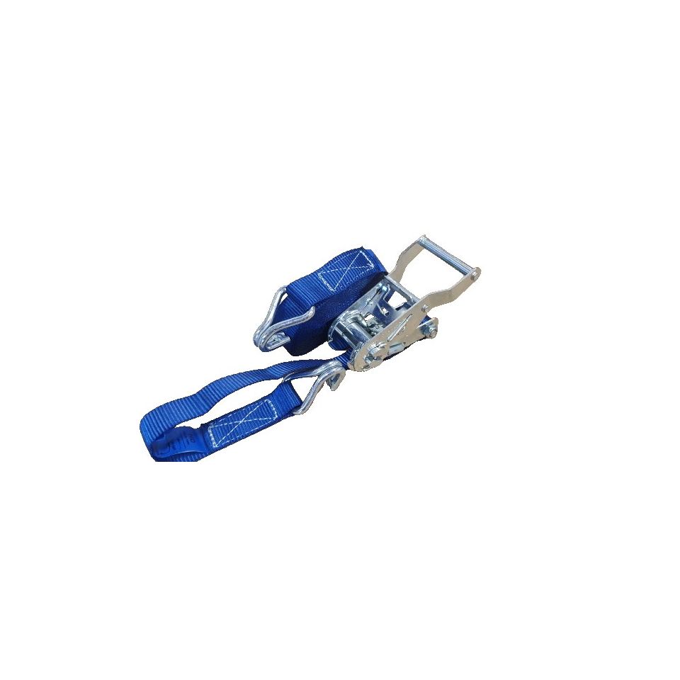 Spanbandset 25 mm, 6 meter, blauw, standaardratel 909, 1 Ton