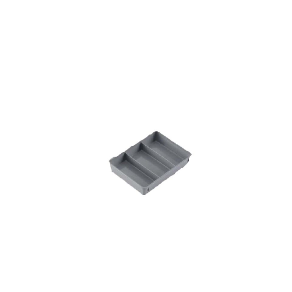Kunststof inzetbak 174 x 128 x 32 mm 3-vaks (1/4 voor 40 x 30cm koffer)