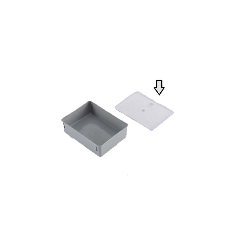 Transparant deksel voor inzetbak 174 x 128 mm (1/4 voor 40 x 30 cm koffer)