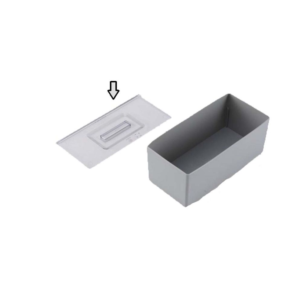 Transparant deksel voor inzetbak 262 x 119 mm (1/3 voor 40 x 30 cm koffer)