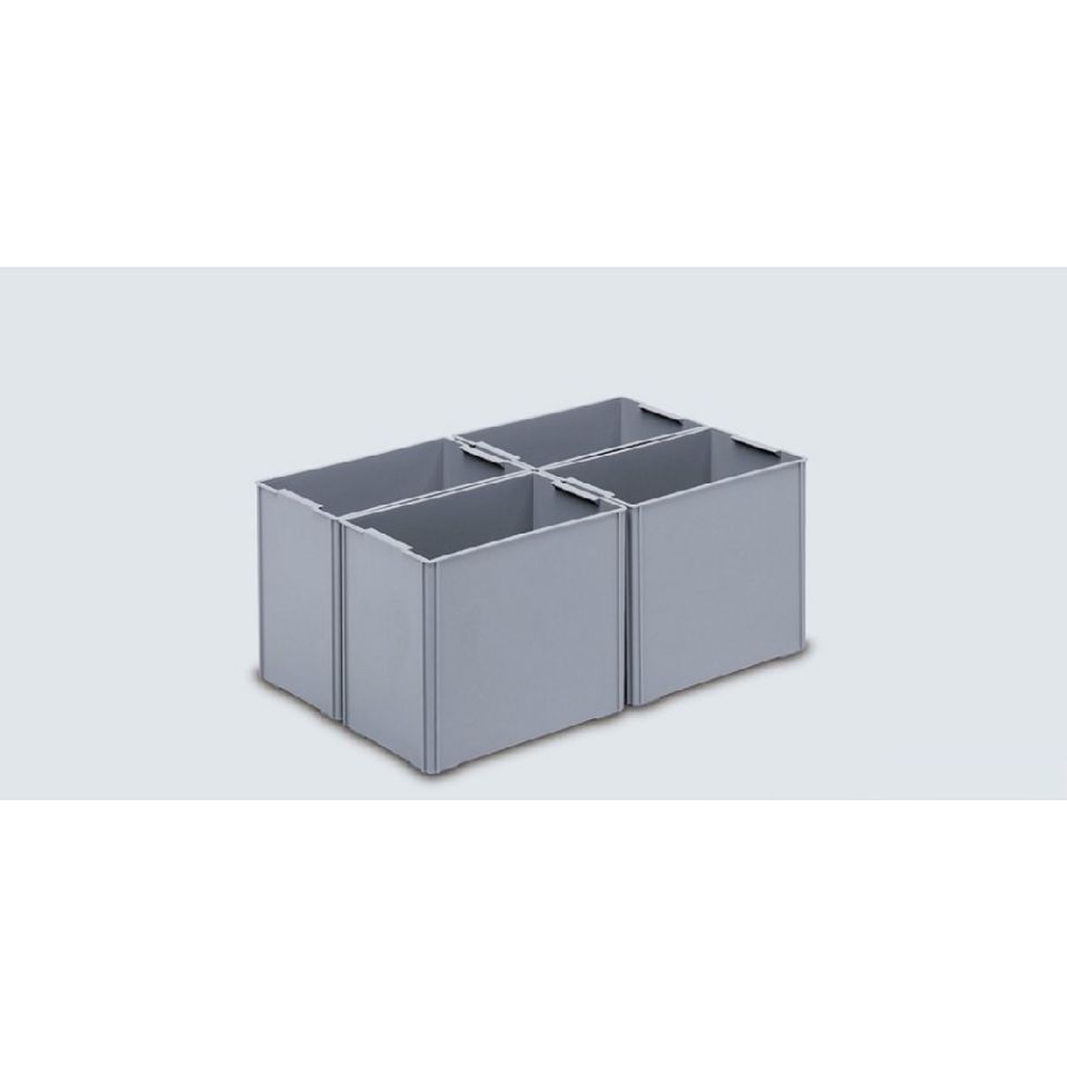 Kunststof inzetbak  277 x 177 x 230 mm  (1/4 voor 60 x 40 cm koffer)