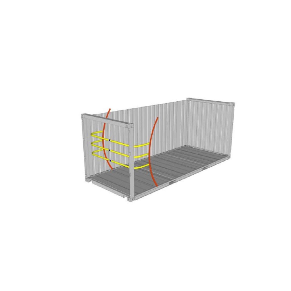 (halve) Lashingset White Line Quickfix, 32 mm, hoogte 2,6 m, met 3 horizontale banden van 3,1 m