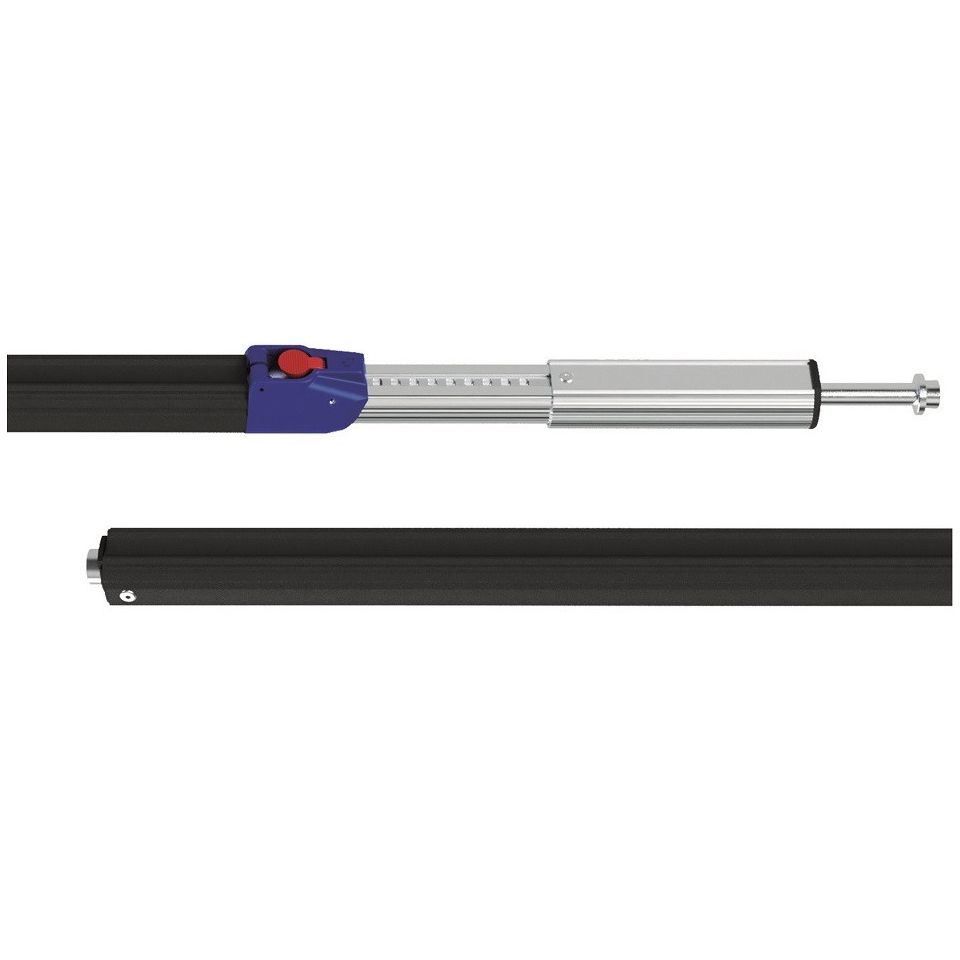 Telescoopstang KIM 44 Profi, met beschermhoes,  met 24 mm pluggen, verstelbaar (voor bindrails 25 mm gaten,  NIET voor vliegtuigrails)