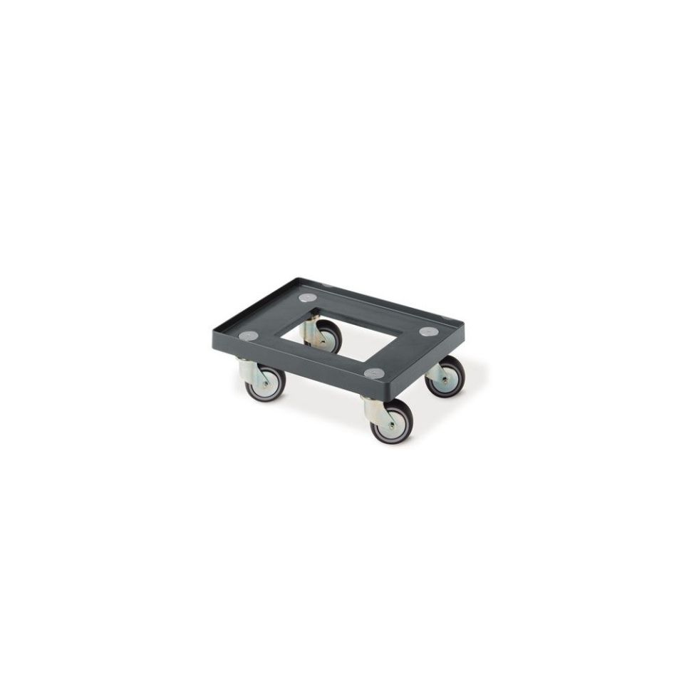 RAKO Eline kunststof transportroller 400 x 300 mm, 4 zwenkwielen