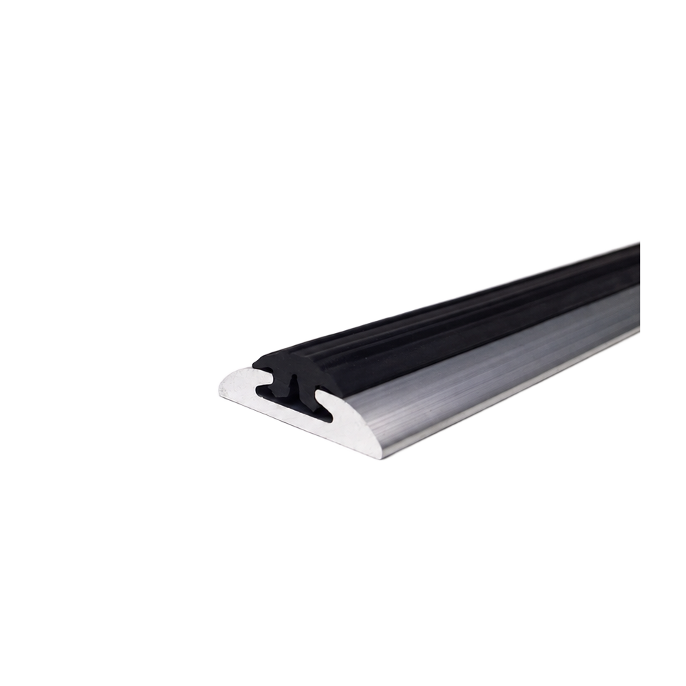 Zwart afdekrubber AIRL-RUB in vliegtuigrail, 23 x 11 mm