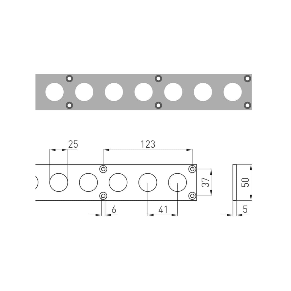 Vloerrail 3004, verzinkt staal, 3 meter