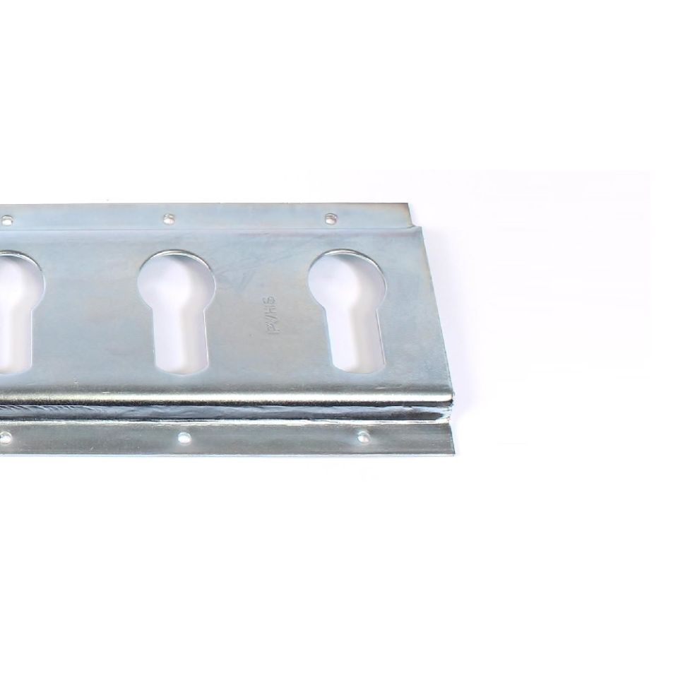 Wandrail horizontaal 1803H, verzinkt staal, voor sleutelgatfitting, 3 meter