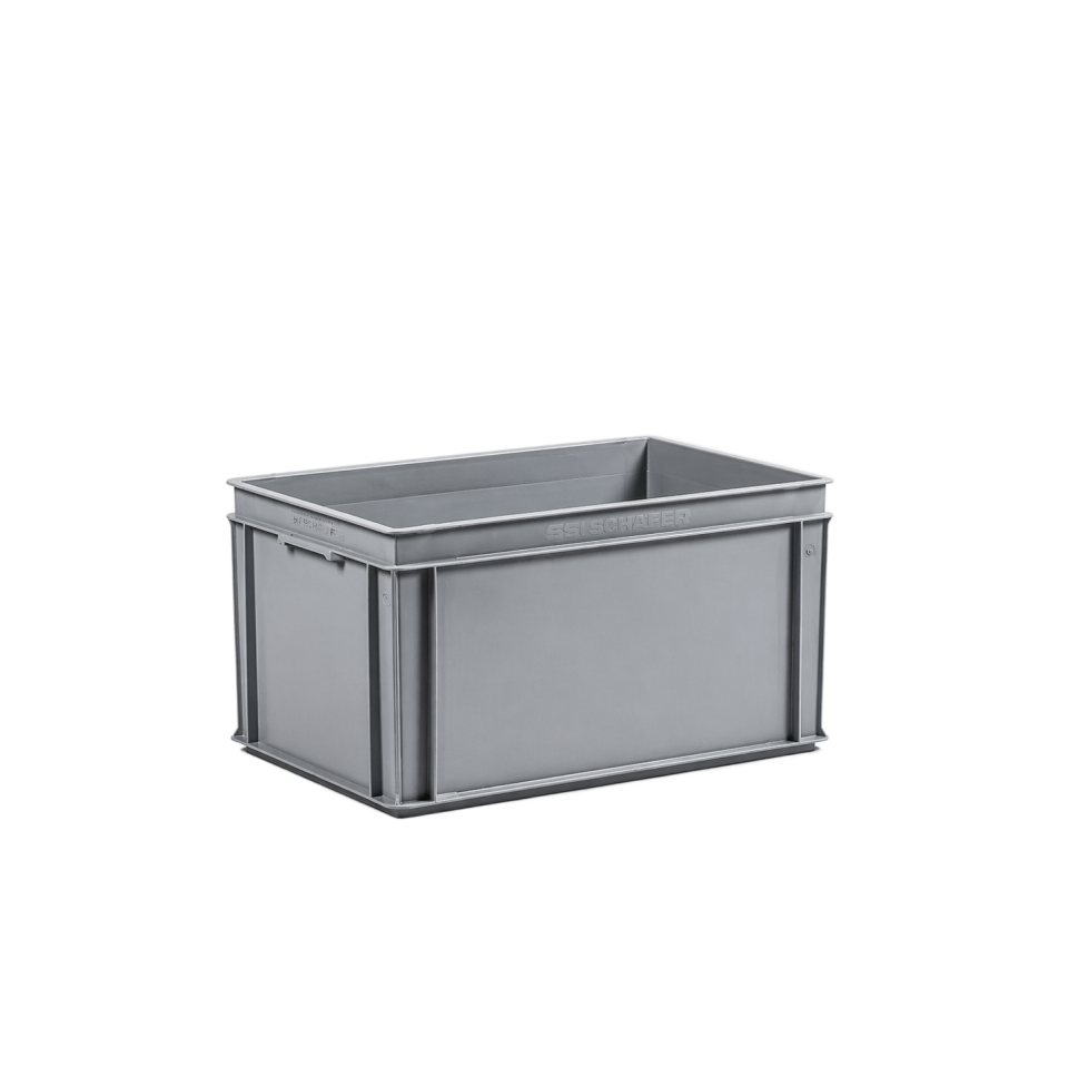 E-line-RAKO bak, gerecycled kunststof, 600 x 400 x 325 mm (60L), dichte grepen